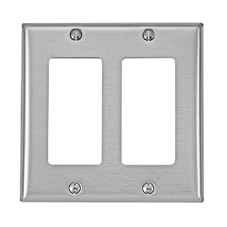 Leviton 84409A40 Decora Square Wall Plate, Stainless Steel Wayfair